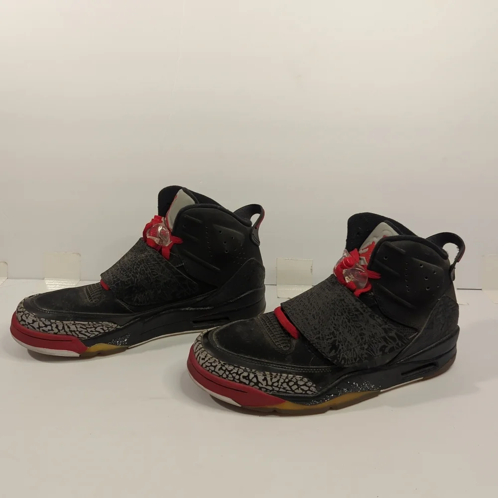 Air Jordans Son Of Mars Black Cement Sneakers - Mens Size 9